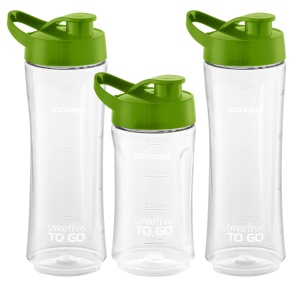 Blender CONCEPT SM3365, 2x 600 ml si 1x 400 ml, 300 W, Verde - Img 6