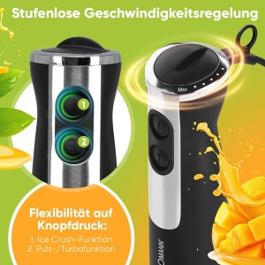 Blender de mana Bomann SM 6082 CB 800W Turbo Functie Ice Crush - Img 4