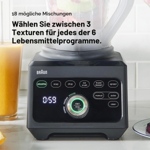 Blender de masa Braun PowerBlend 9 JB9040BK, 1600W, 2L, 18 programe - Img 4