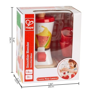 Blender de smoothie Hape Blender de smoothie colorat cu cani si paie - Img 6