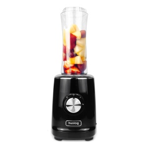 Blender Huslog 500W, 600ml, 4 cutite din otel inoxidabil, Negru