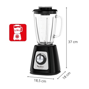 Blender Moulinex Blendforce LM430810, 1.75L, 800W, Negru - Img 2