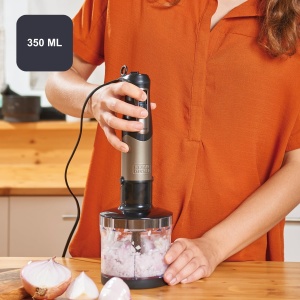 Blender multifunctional BLACKDECKER BXHBA1000E, 1000W, 20 viteze, inox si negru - Img 7