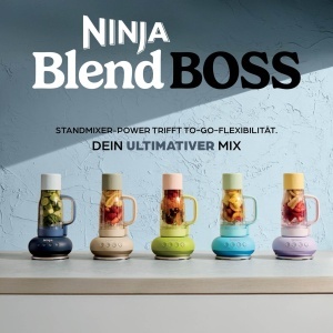 Blender Ninja BlendBoss, 1100W, 710ml, Culoare Albastra - Img 2