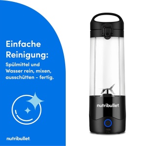 Blender portabil Nutribullet NBP003B, 475 ml, putere mare, negru - Img 6