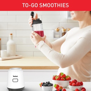 Blender Tefal Mix Move BL1501 300W Sticla To-Go 06L Design Compact AlbNegru - Img 3