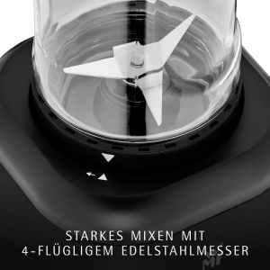 Blender WMF Kult X Mix Go 300W Sticla Tritan 06L Lame Inox Negru - Img 4