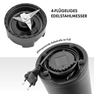 Blender ZWILLING 1002476 300W 600ml Negru cu Sticla To-Go - Img 3