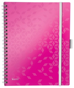 Bloc de notite Leitz 46440023 WOW Be Mobile, A4, linii, roz metallic