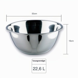 Bol conic din inox Garinox 14049, 50 cm, capacitate 22.6 L - Img 2