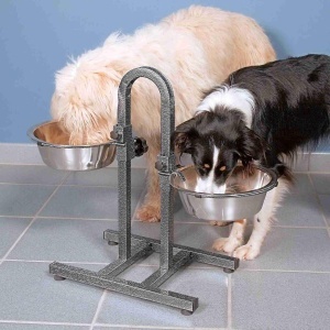 Bol pentru caini Trixie 2497, 2 x 2,8 l, inaltime ajustabila, metal - Img 2
