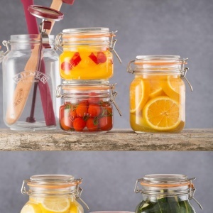 Borcan de sticla cu capac Kilner, 1,5 L, design patrat, etans - Img 6