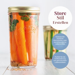Borcan pentru conservare Kilner, 200ml, din sticla cu capac metalic - Img 5