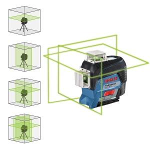 Bosch Professional 12V System Line Laser GLL 3-80 CG 2x baterie 12 V incarcator laser verde cu functie de aplicatie montare universala raza de lucru p - Img 2
