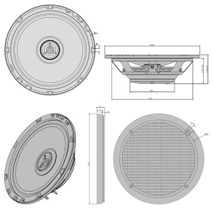 Boxe auto BLAUPUNKT Classic 165 Cx, 165mm, 120W, design negru - Img 6