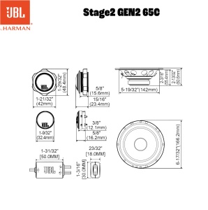 Boxe auto JBL Stage2 65C GEN2 720W 2-weg bass puternic instalare usoara - Img 7