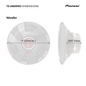 Boxe auto Pioneer TS-M801PRO, 20.3 cm, 700 W, negru - Img 7