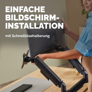 Brat dublu pentru monitoare Fellowes Everyday Plus, 232, ajustabil, cu sistem de prindere - Img 6