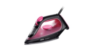 Braun TexStyle 1 SI1070PU, Fier de calcat cu 4 ani de suport, Placa SuperCeramic, Varf de precizie, 130g,min, Reumplere de 220ml, Mod Eco, Sistem anti-picurare, 2000W, Violet - Img 1