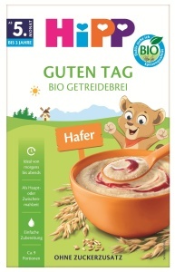 Brei din Ovaz HiPP Guten Tag Bio 7x200g, Fara Zahar Adaugat, Cu Vitamina B1