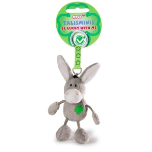Breloc Nici Donkey 7 Cm Multicolor