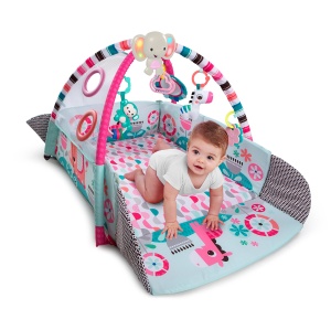 Bright Starts 5-in-1 Your Way Ball Play Salteluta de joaca ajustabila 35 bile roz - Img 3