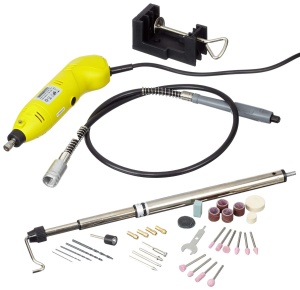 Bruder Mannesmann M92571 Dispozitiv de Slefuire Rapida 130W cu Stativ si 80 Accesorii