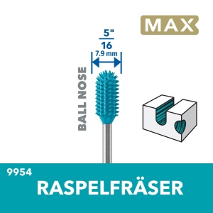 Burghiu de sculptat Dremel MAX 9954, 7.9 mm, otel inoxidabil, pentru lemn si plastic - Img 2