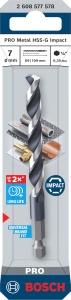 Burghiu metalic PRO Metal HSS-G Impact, 7mm, hexagonal, rezistent la uzura - Img 2