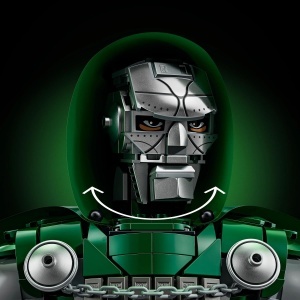 Busta LEGO Marvel Doctor Doom 76345, 1403 piese, cu minifigurina, decorativa - Img 4