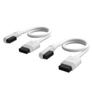 Cablu Corsair iCUE LINK Slim - 2x 200mm, 90 - Alb
