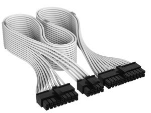 Cablu de alimentare Corsair Elite Premium Typ 4 ATX 24 pini, alb
