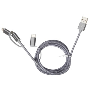 Cablu de incarcare 3 in 1 Legrand, Lightning USB-C Micro USB, 1.2m, 12W - Img 1