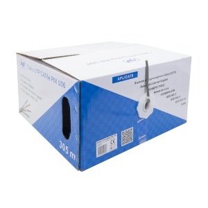 Cablu Ethernet LAN 305 m CAT6e PNI U06, viteza 10 Gbits, gri