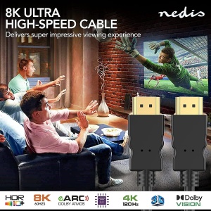 Cablu HDMI NEDIS Ultra High Speed 8K60Hz 1m Negru - Img 2