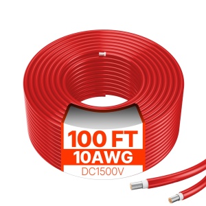 Cablu prelungitor pentru panou solar VEVOR 100FT cablu prelungitor solar 10AWG cablu fotovoltaic impermeabil IP67 de 6 mm2 pentru panouri solare pentr - Img 9