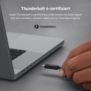 Cablu Thunderbolt 4 Belkin, 2m, 40 Gbits, 100W Power Delivery - Img 3