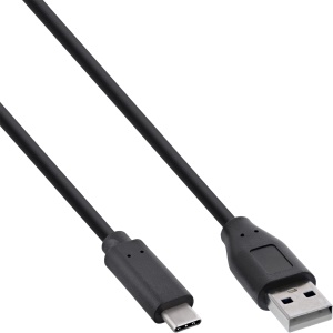 Cablu USB 2.0 InLine 35735, USB Tip-C la USB A, 5m, Negru