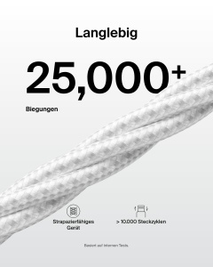 Cablu USB-C Belkin BoostCharge, 1.5m, 15W, Alb - Img 3