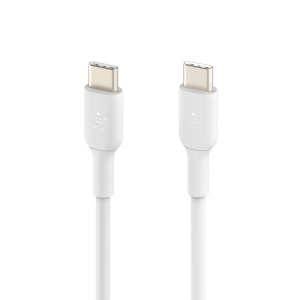 Cablu USB-C Belkin BoostCharge, 1m, 2 bucati, alb, incarcare rapida - Img 2
