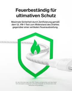Cablu USB-C Belkin BoostCharge Eco, 2 m, 240 W, Alb - Img 8