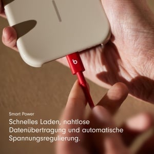 Cablu USB-C la USB-C Beats, 1,5 m, incarcare rapida, design rezistent, culoare rosu - Img 6