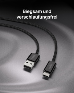 Cabluri USB-C Belkin BoostCharge, 1,5 m, 15W, negru, 2 buc - Img 4