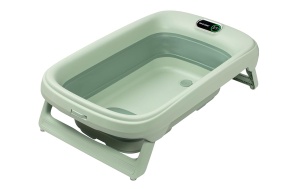 Cada pliabila pentru baie Maxi-Cosi Indigo, 0-4 ani, cu termometru integrat, verde salvie