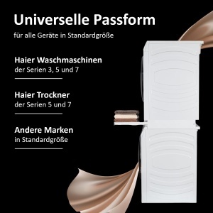 Cadru de legatura Haier pentru uscator si masina de spalat, alb, cu suport extensibil, 12 kg - Img 8