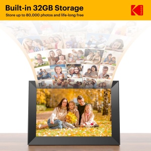 Cadru foto digital Kodak 10.1 inch, 32 GB, touchscreen HD, negru - Img 4