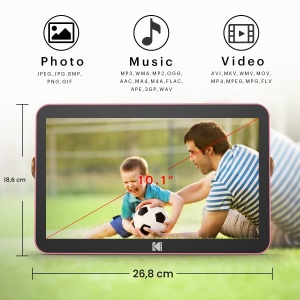 Cadru foto digital Kodak RWF-108, 10 inch, WiFi 6, 32 GB, roz - Img 2