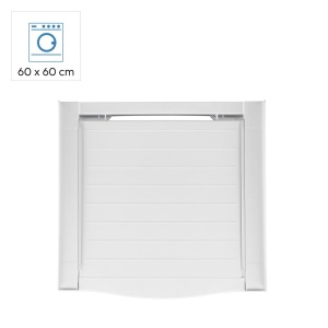 Cadru intermediar Xavax cu placa extensibila din plastic cadru de conectare pentru masina de spalat si uscator kit intermediar cu extragere ca raft pe - Img 4
