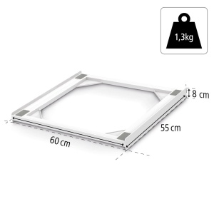 Cadru universal Xavax Basic alb pentru montare uscator pe masina de spalat cu curea de fixare - Img 3