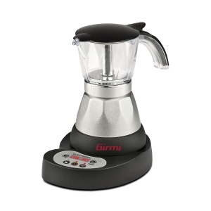 Cafea electrica programabila Girmi MC23 Cafea pudra, 1 pana la 3 cani, 400 W, afisaj LED, cronometru, mentinere la cald, aluminiu, argintiu